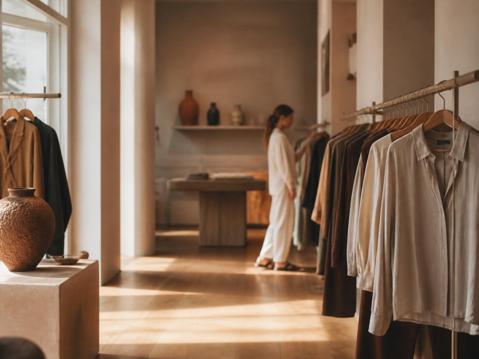 Modernes Boutique-Interieur mit warmem Licht